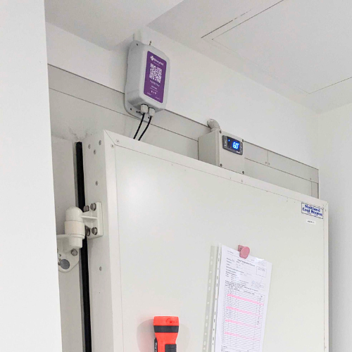 pathology cold room being monitored by sentinel device
